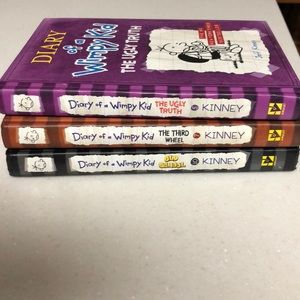 #5,7 and 10 Diary of a Wimpy Kid.